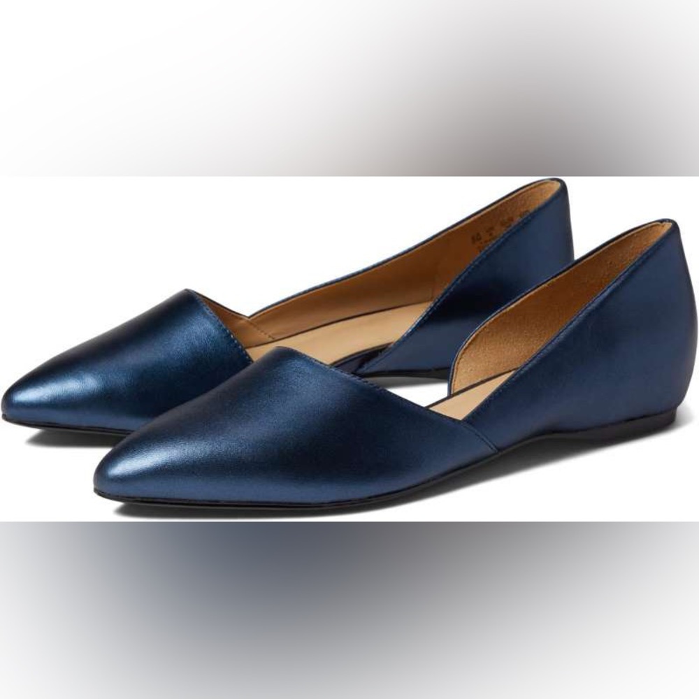 Naturalizer Navy Blue Metallic flats